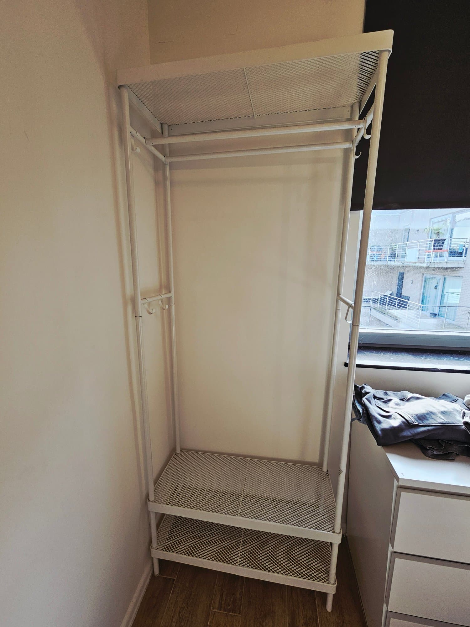 MACKAPÄR rangement ouvert vêtements+chaussur, blanc