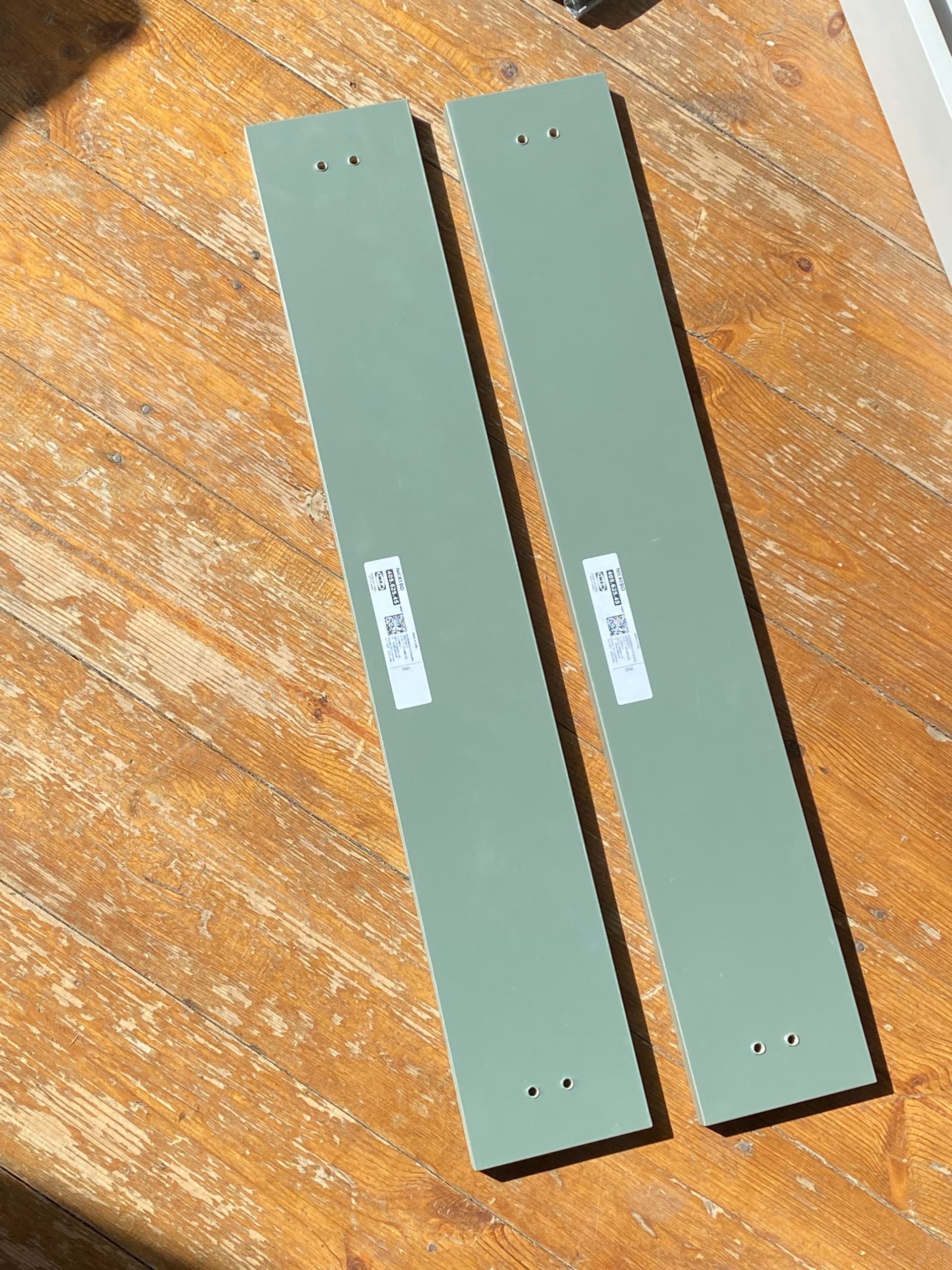 NICKEBO face de tiroir, mat gris vert, 60x10 cm