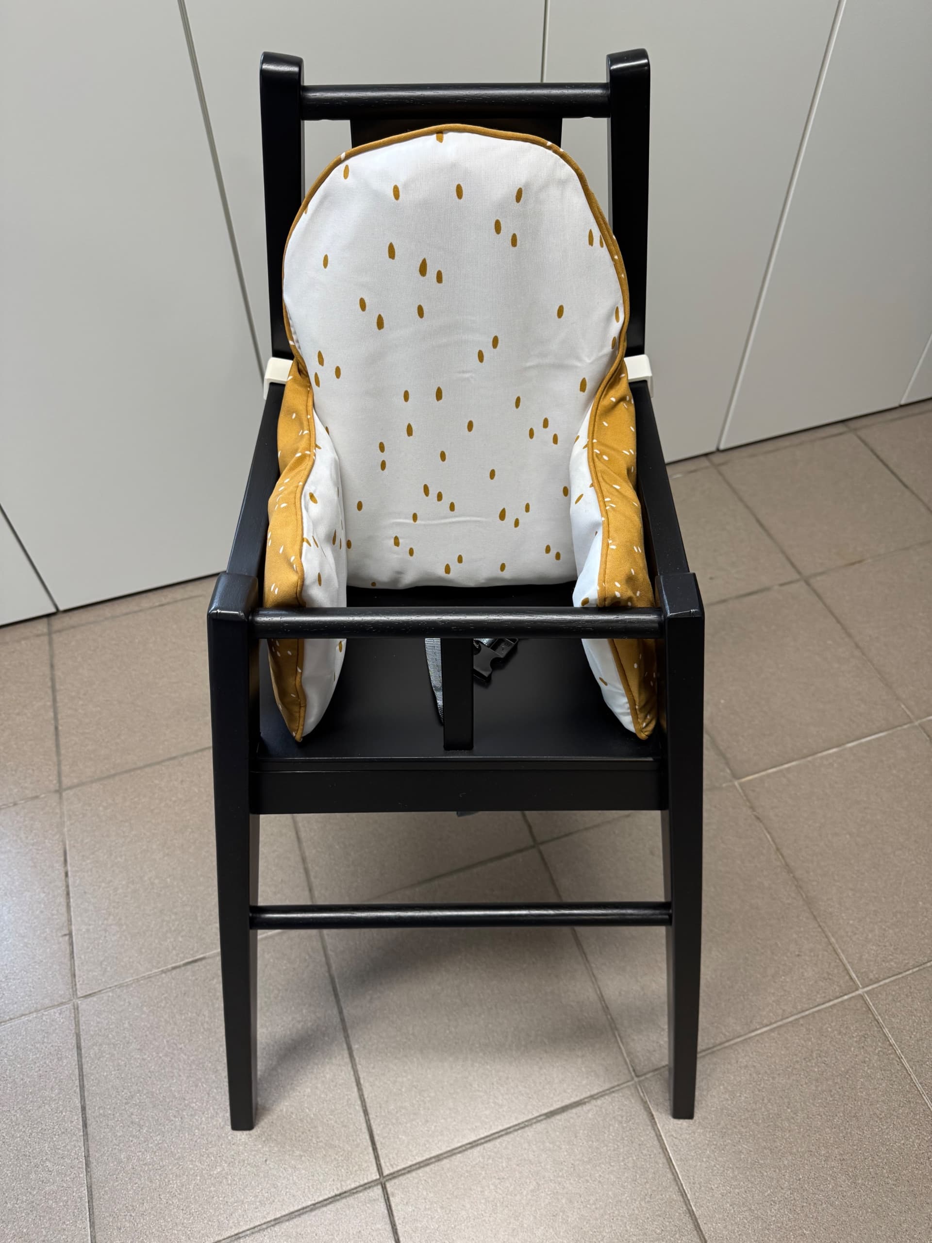 BLÅMES structure chaise haute+tablette, noir