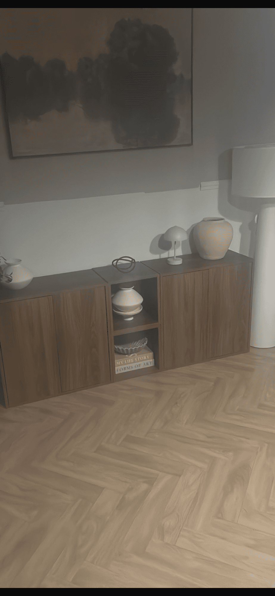 EKET cabinet w 2 doors and 1 shelf, brown walnut effect, 70x35x70 cm