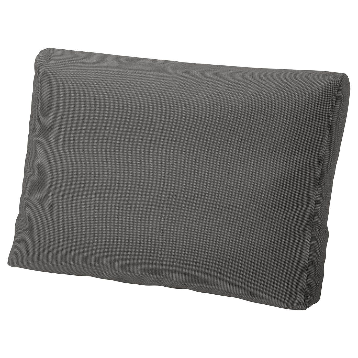 FRÖSÖN Housse pour coussin dossier, extérieur gris foncé, 62x44 cm