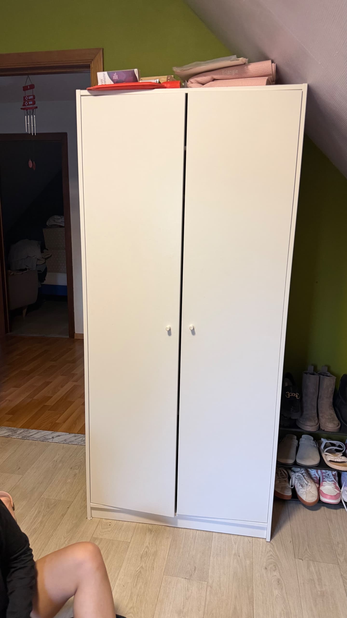 KLEPPSTAD wardrobe with 2 doors, white, 79x55x176 cm