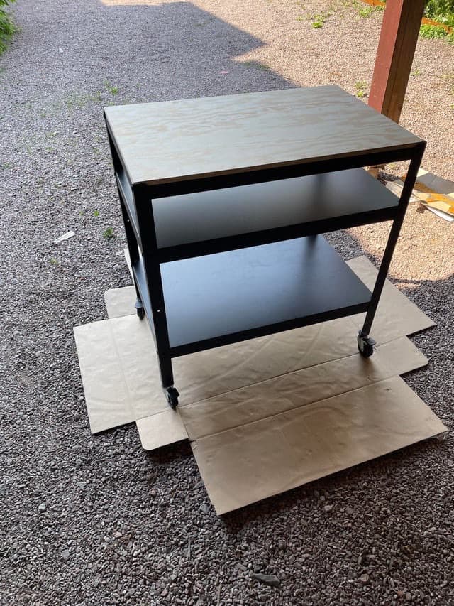 BROR ROLTAFEL Roltafel, zwart, grenen triplex