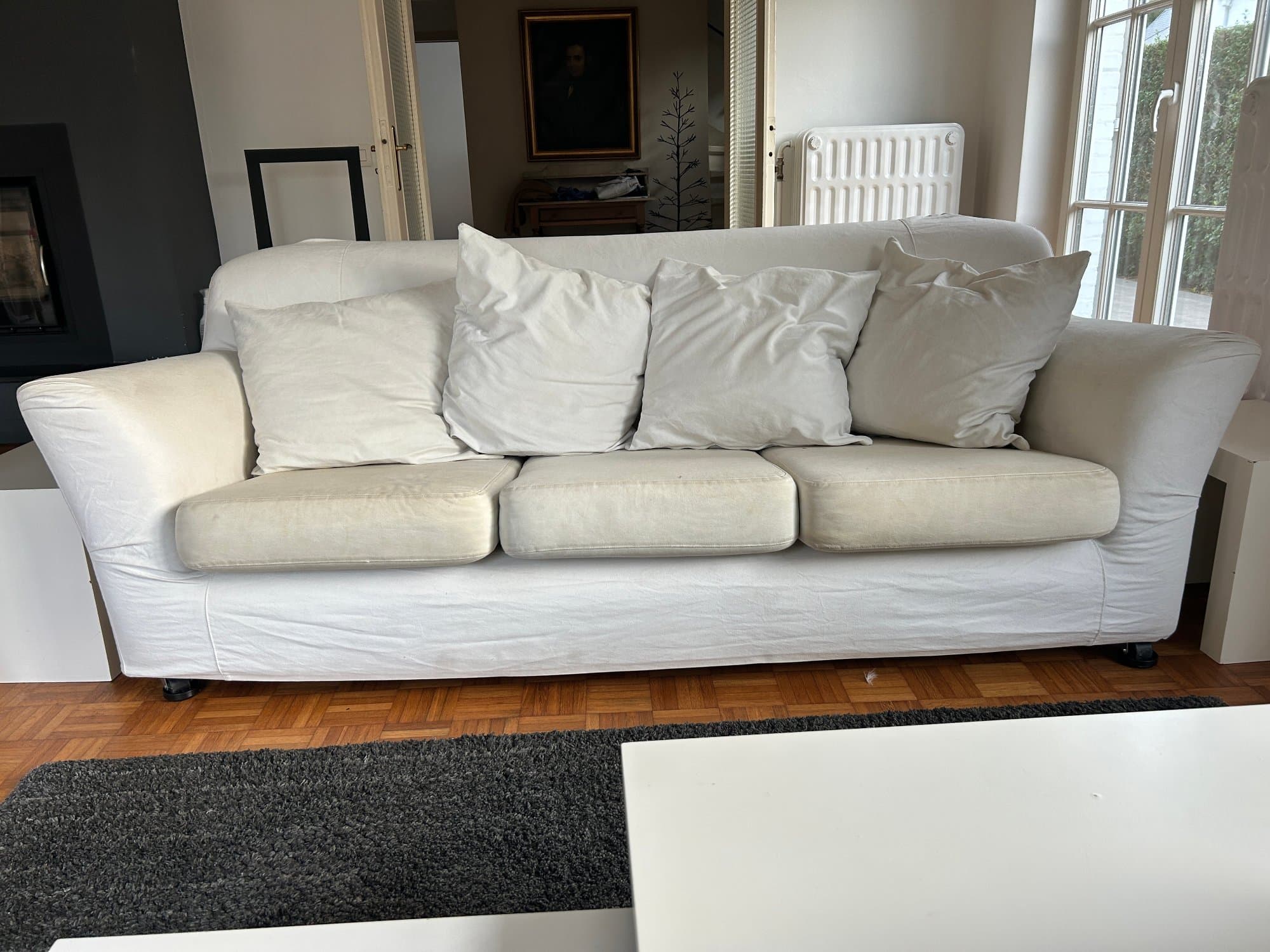 EKTORP PIXBO housse de convertible 3places, Blekinge blanc