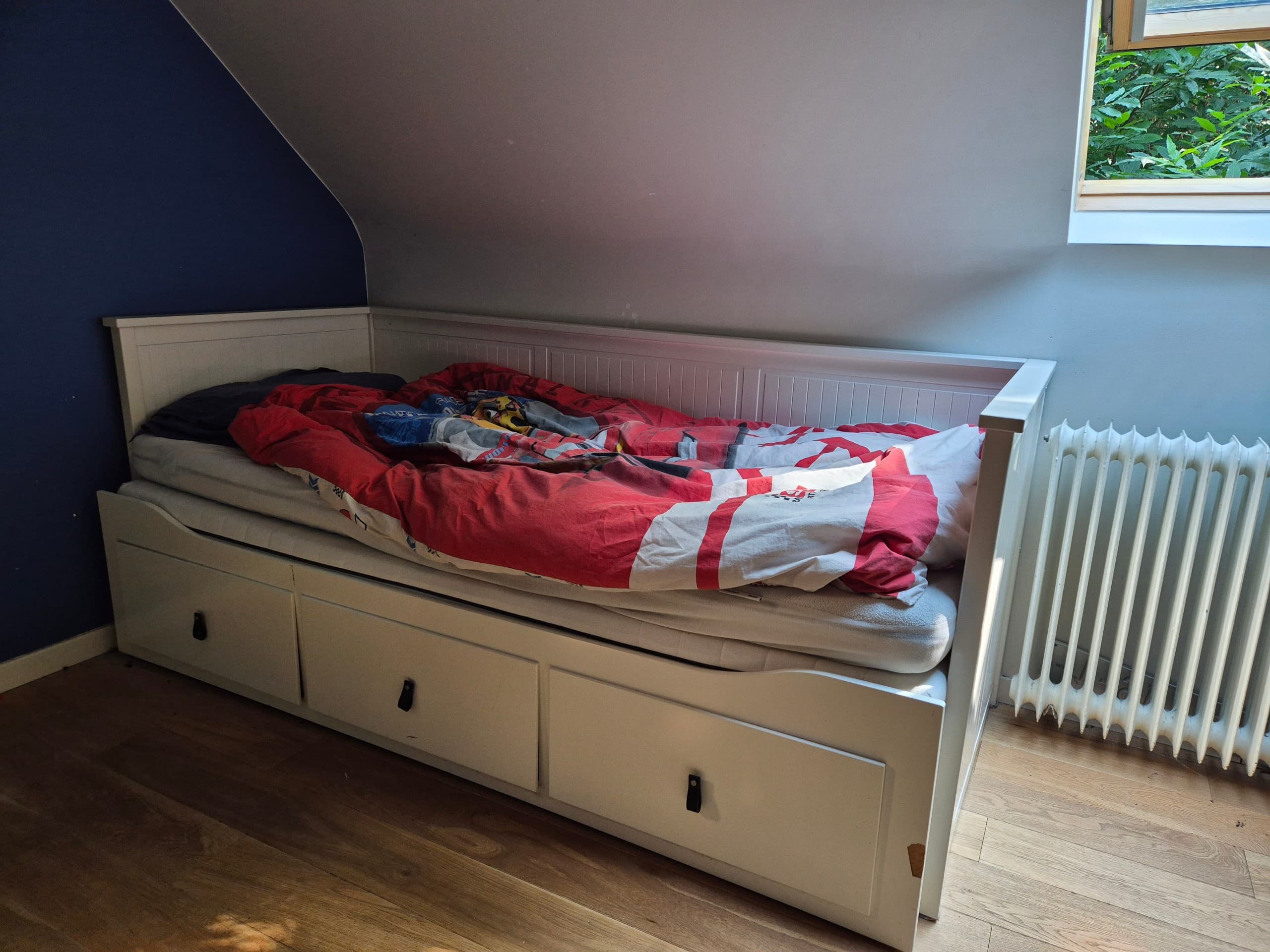 HEMNES Lit banquette 2 places (structure), blanc, 80x200 cm