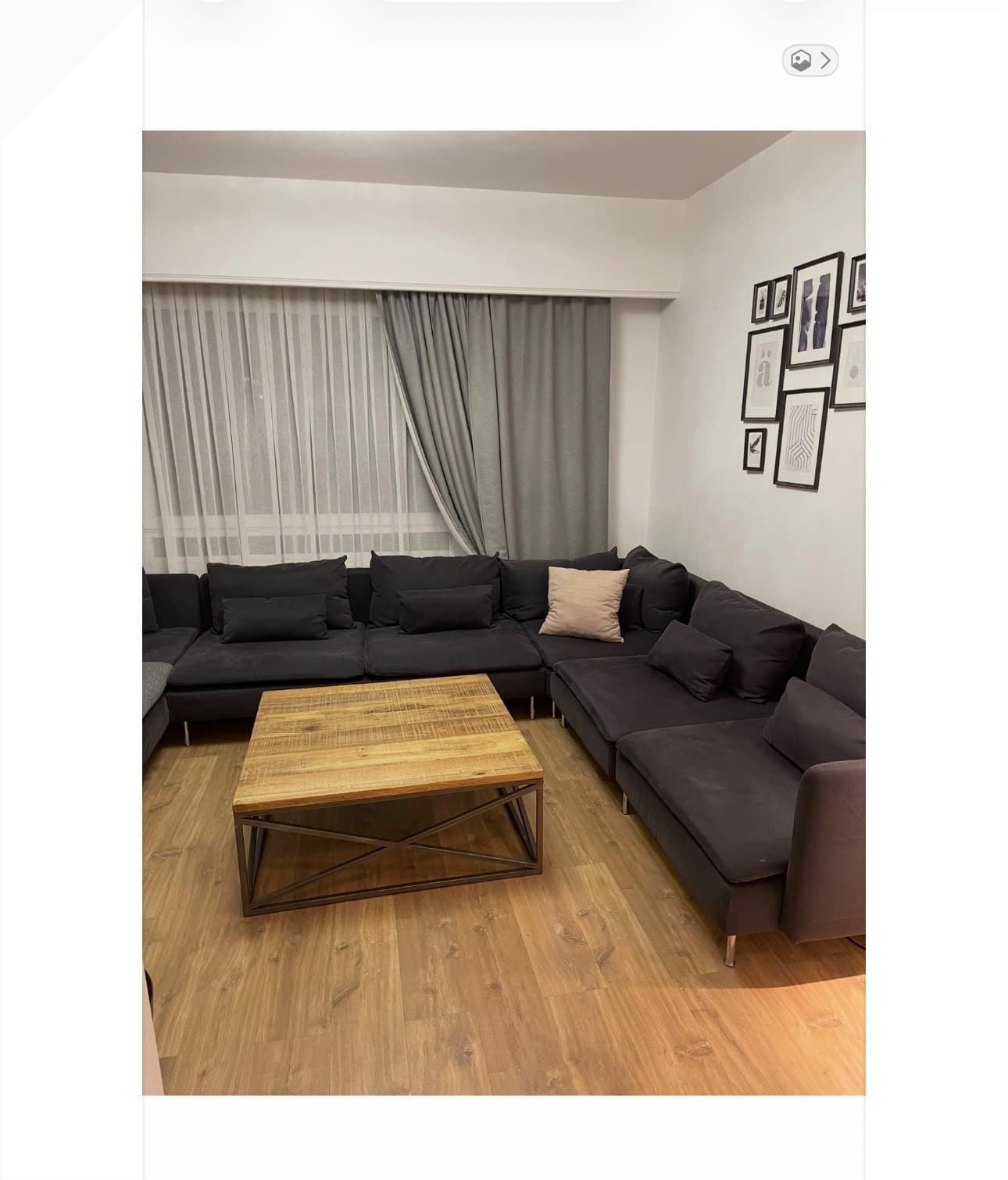 SÖDERHAMN corner sofa, 4-seat, with open end/Knäbäck anthracite