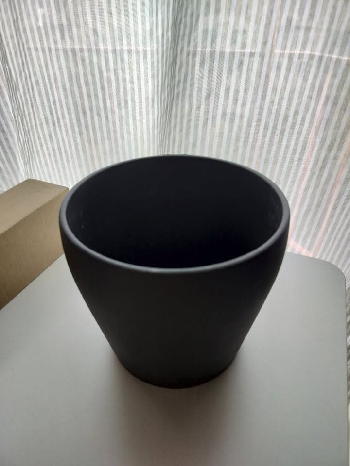 PERSILLADE plant pot, dark grey, 24 cm