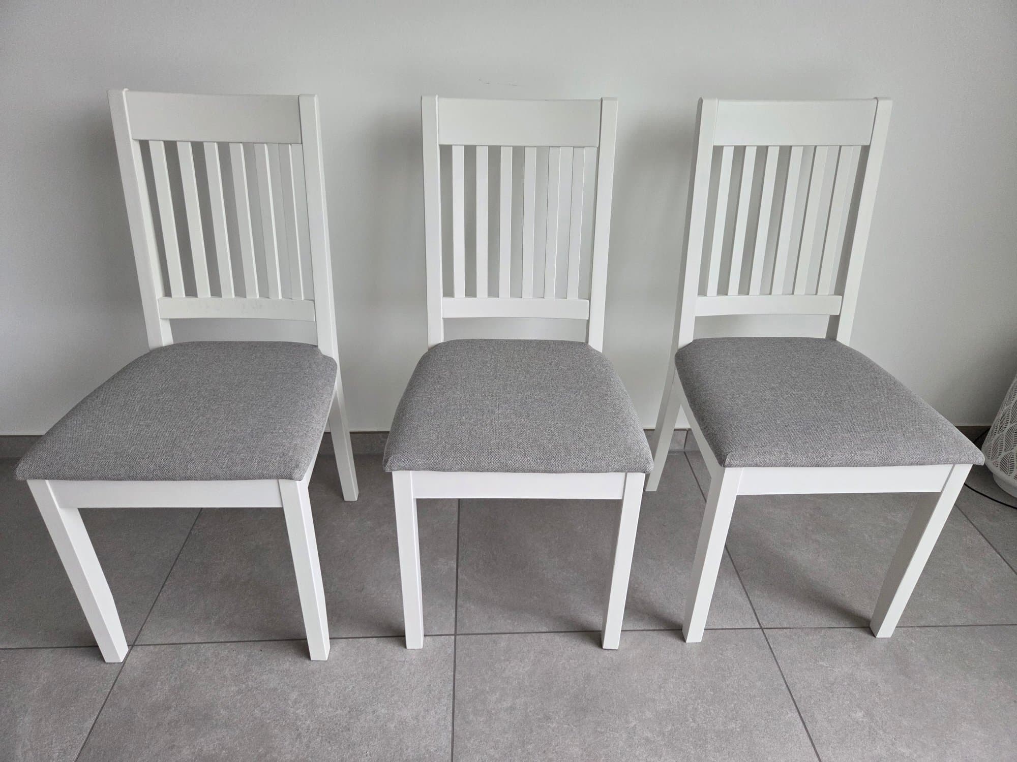 NÄSINGE chaise, blanc/Tibbleby beige-gris
