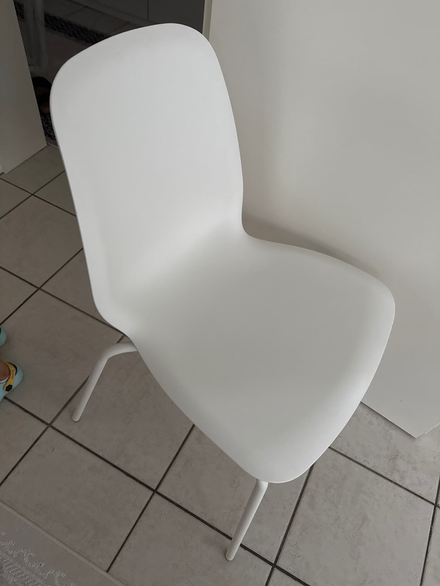 SKÅLSTA chair, plastic beige/tubular metal/light grey-beige
