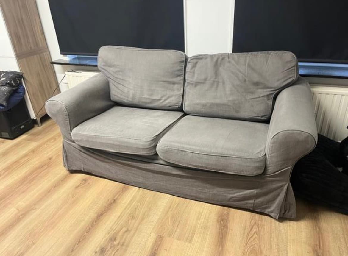 EKTORP cover two-seat sofa, Nordvalla dark grey