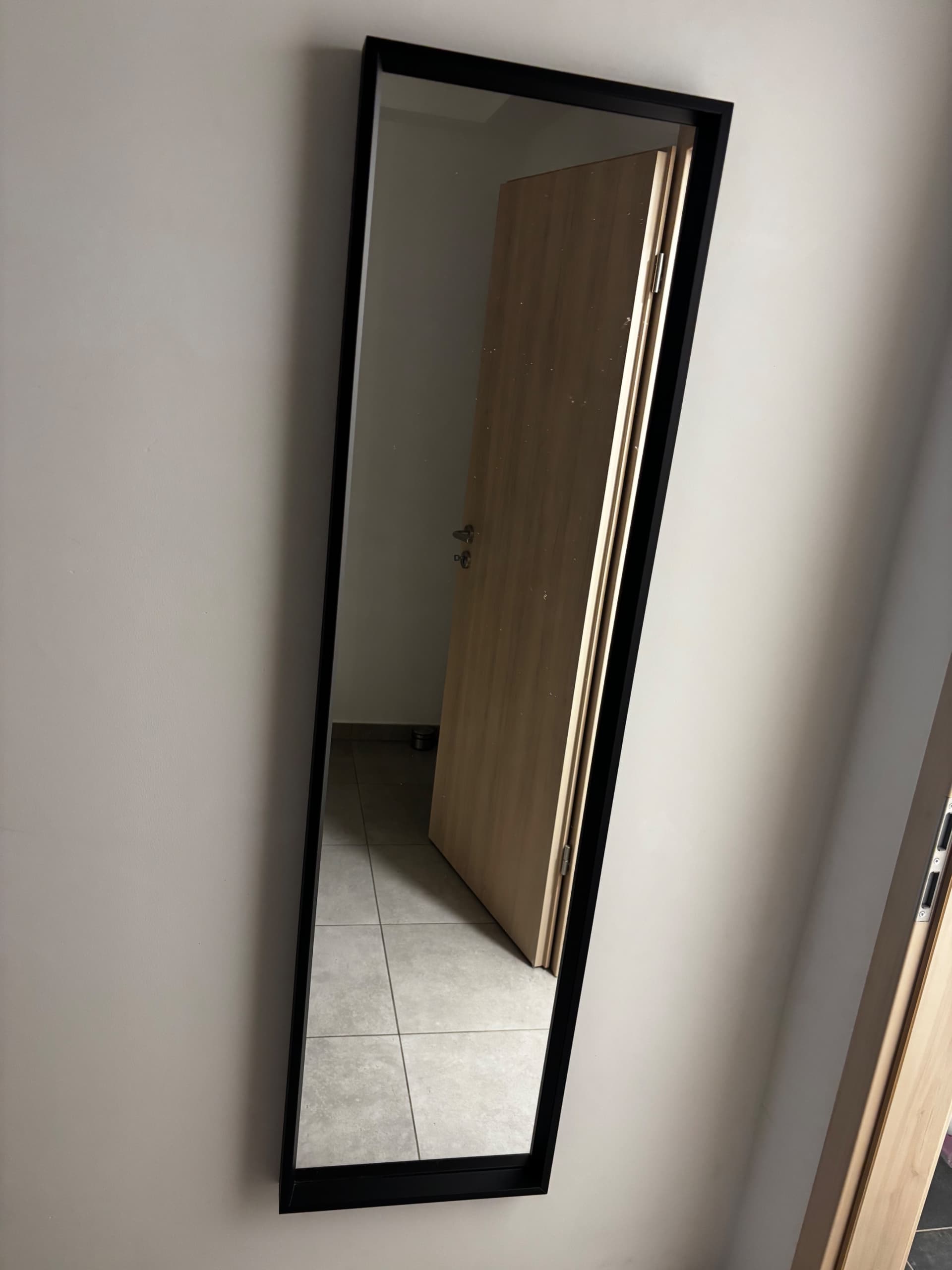 NISSEDAL Miroir, noir, 40x150 cm