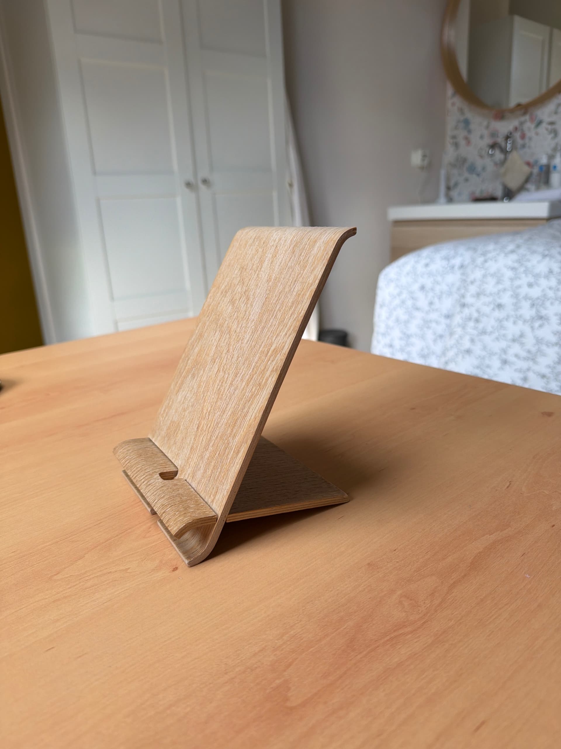 BERGENES Support téléphone portable/tablette, bambou