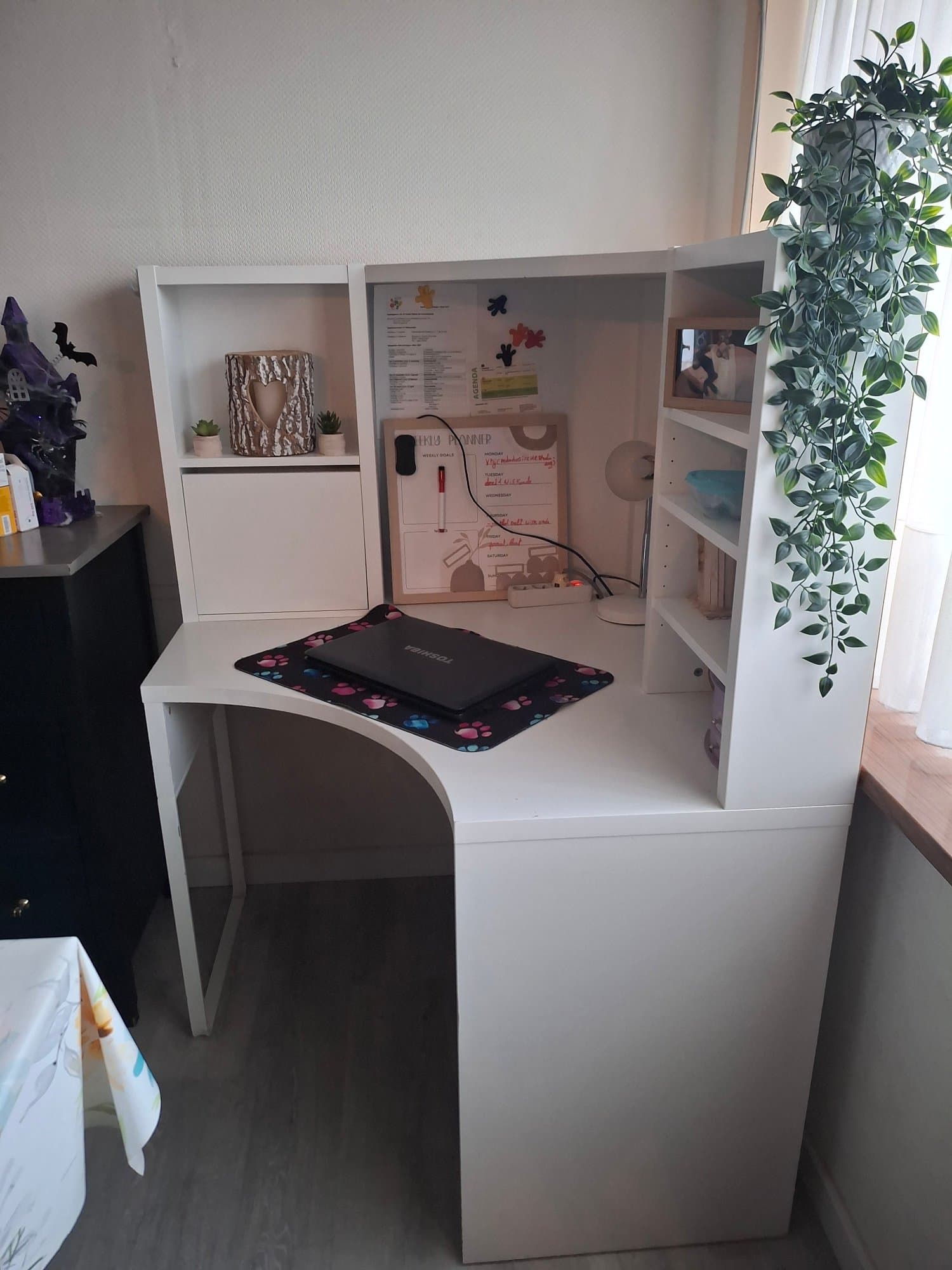 MICKE hoekbureau, zwartbruin