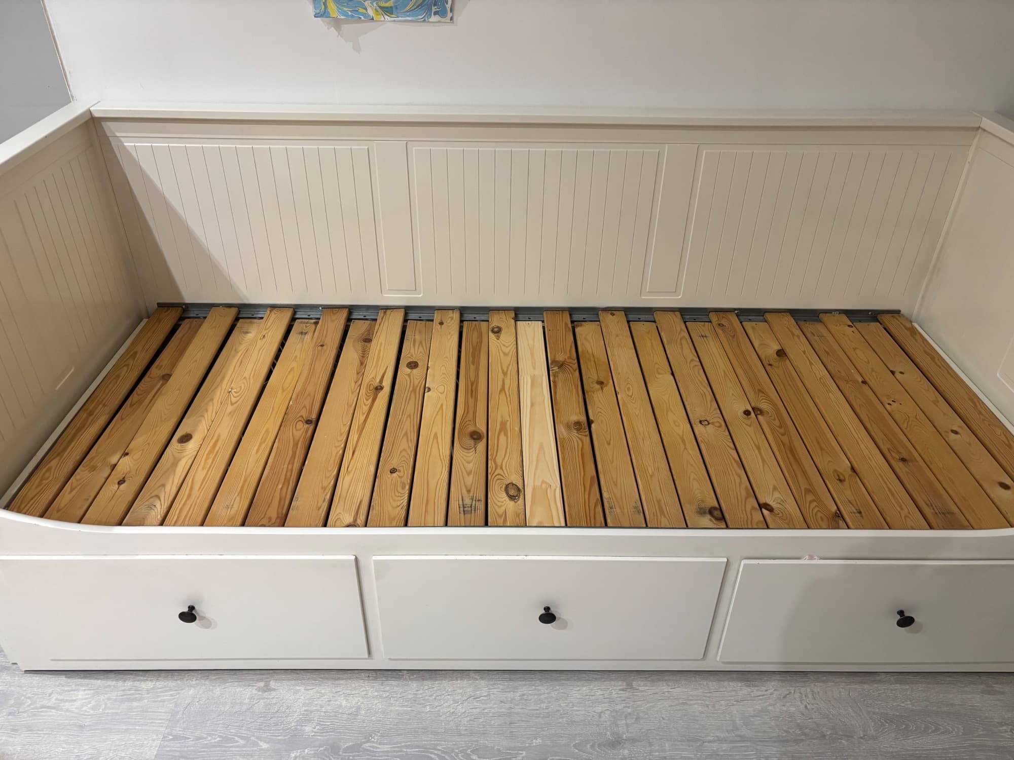 HEMNES Lit banquette 2 places (structure), blanc, 80x200 cm