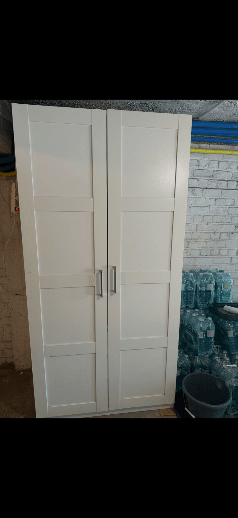 PAX / BERGSBO armoire 2 portes, blanc/blanc