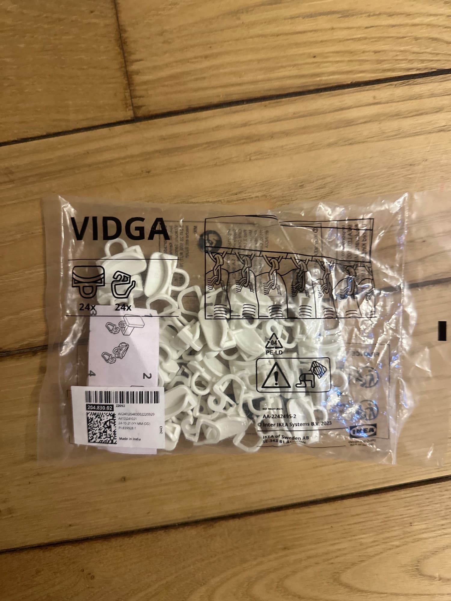 VIDGA glider and hook, white