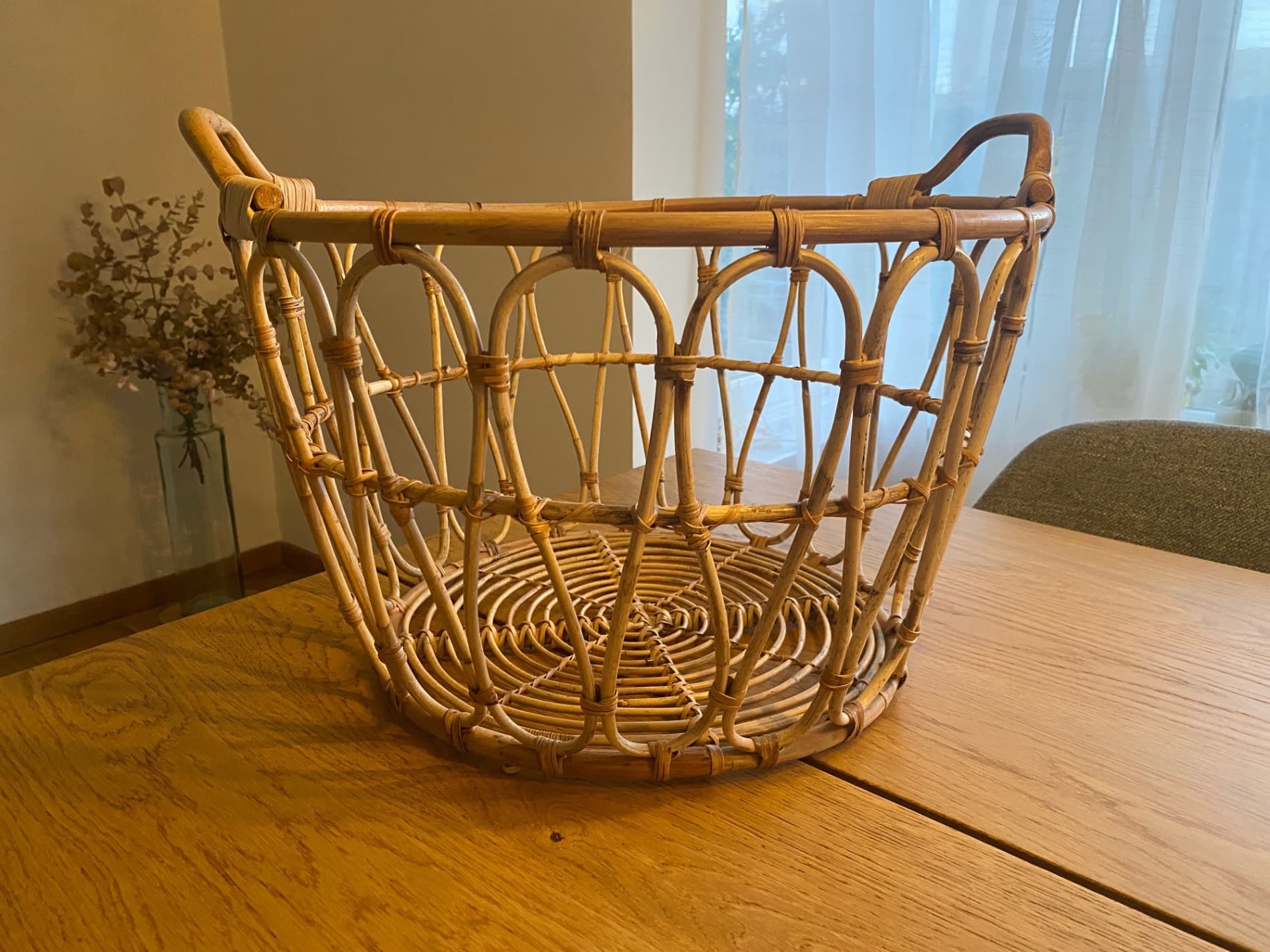 SNIDAD basket, rattan, 54x39 cm