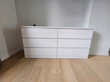 MALM chest of 6 drawers, white