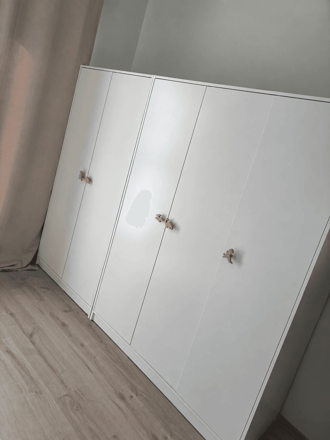 KLEPPSTAD kledingkast met 3 deuren, wit, 117x55x176 cm