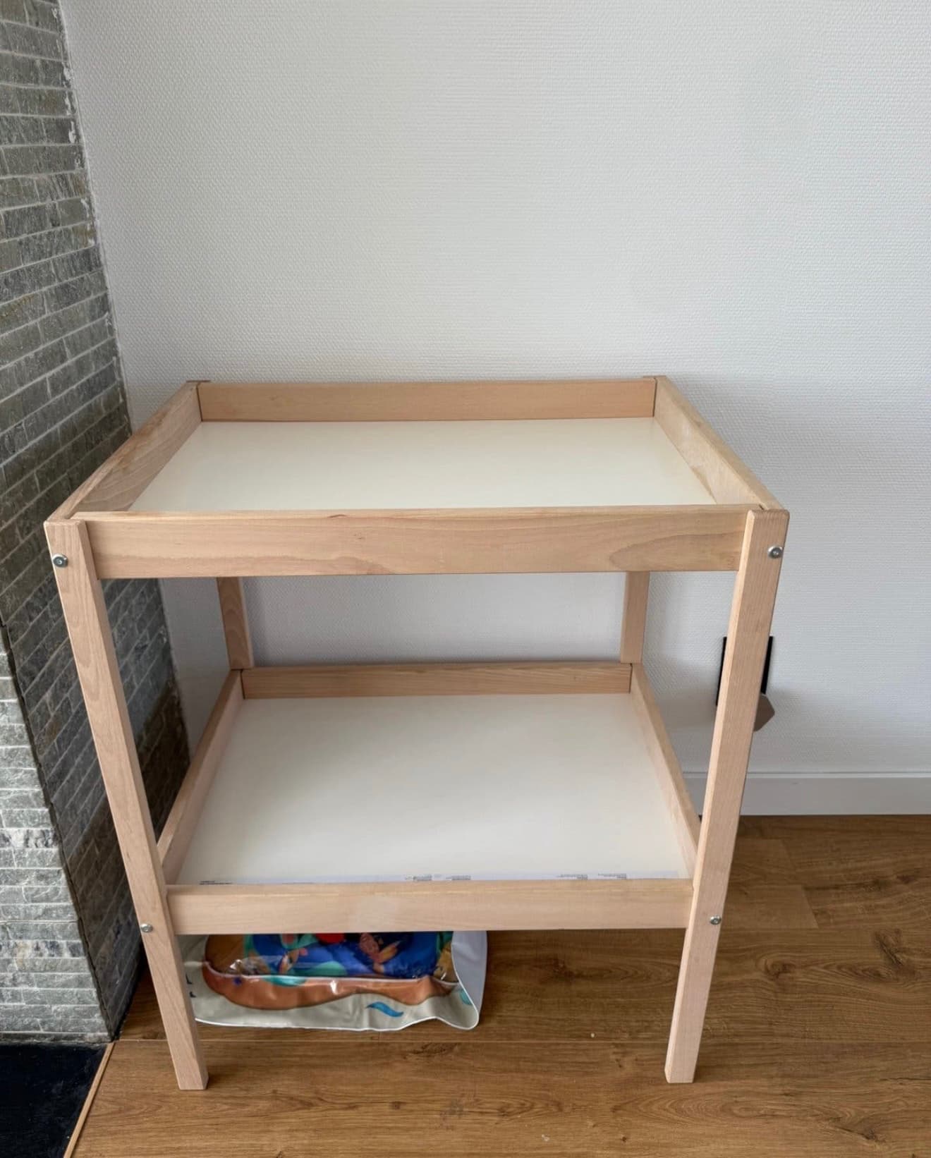 SNIGLAR Commode, beuken, wit, 72x53 cm