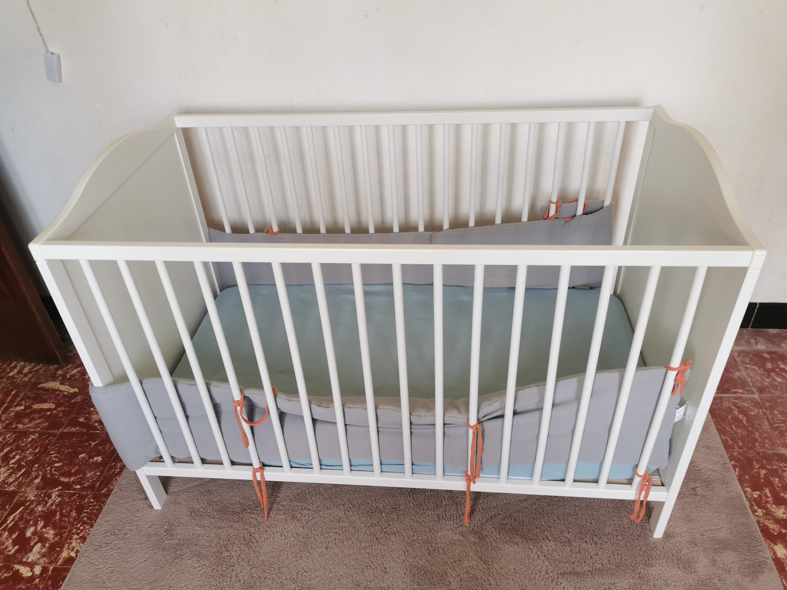 SMÅGÖRA Lit bébé, blanc, 60x120 cm