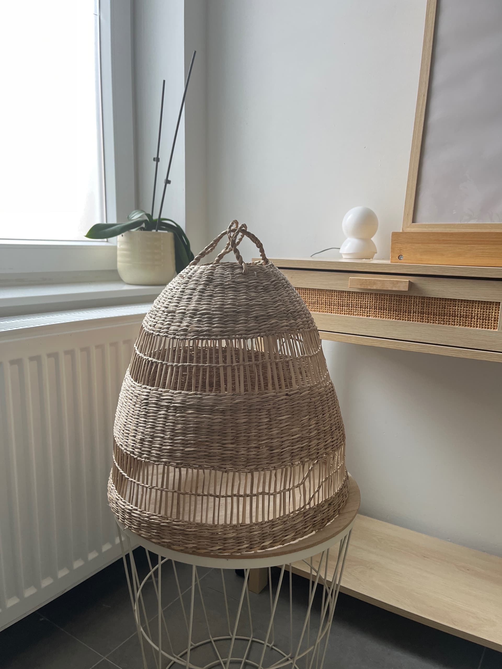 TORARED pendant lamp shade, sedge/handmade, 36 cm