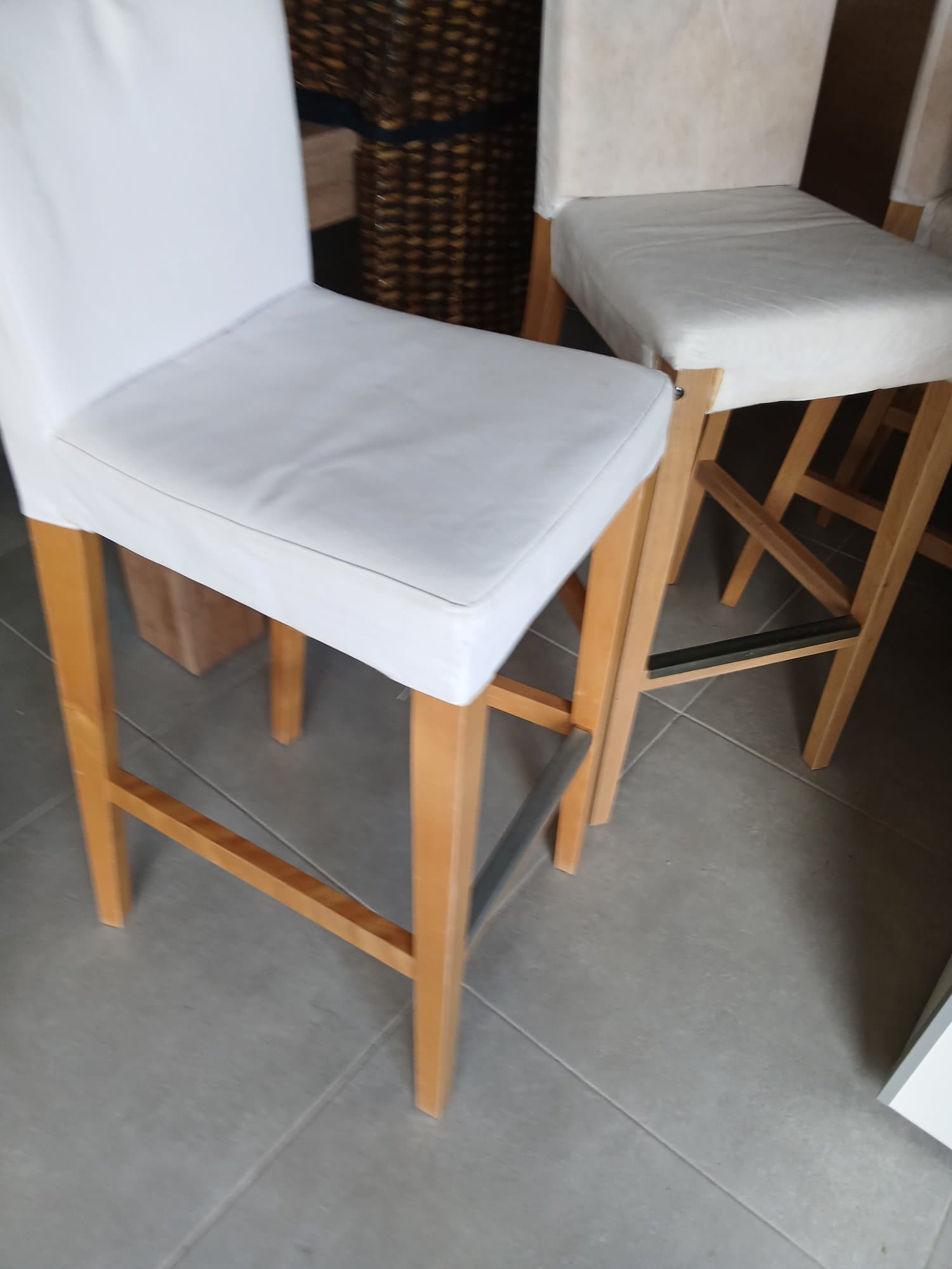 HENRIKSDAL chaise de bar avec struct dossier, bouleau