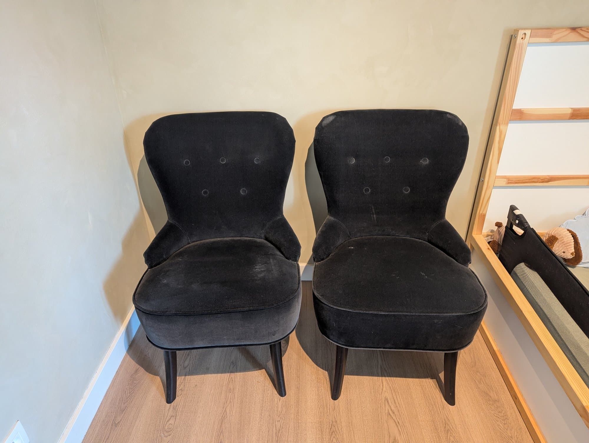 2 REMSTA ZETELS fauteuil, Djuparp gris foncé
