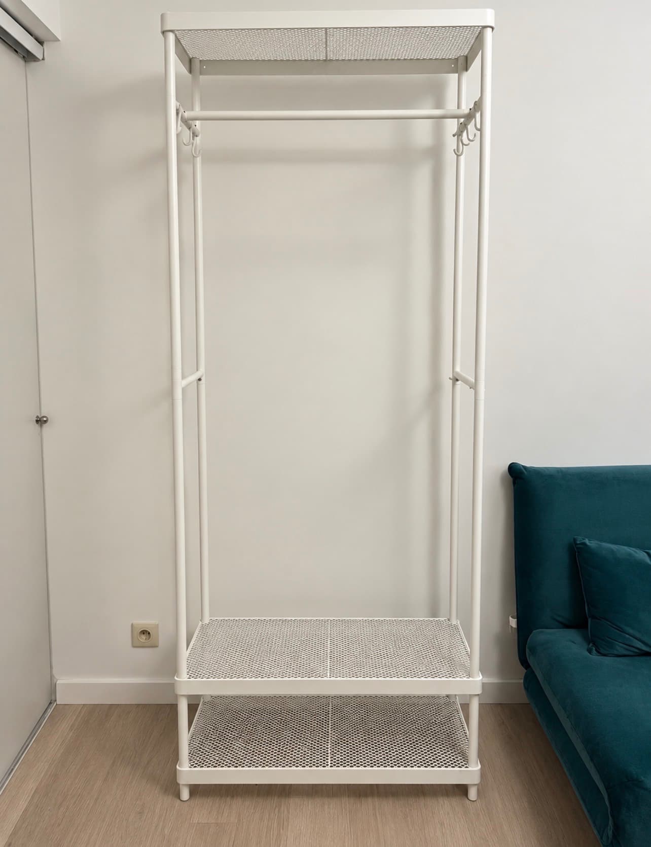 MACKAPÄR rangement ouvert vêtements+chaussur, blanc