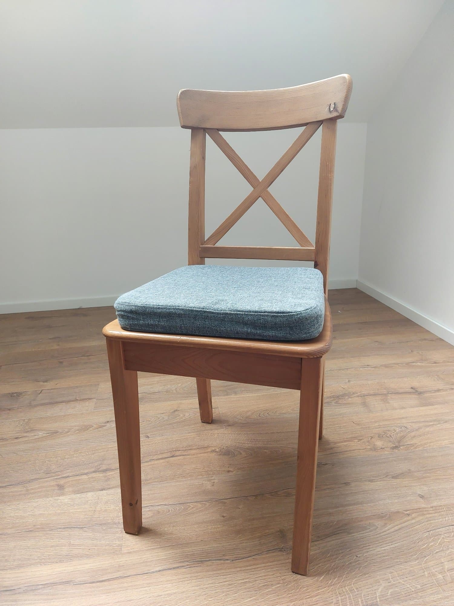 6 HOUTEN STOELEN chaise, blanc