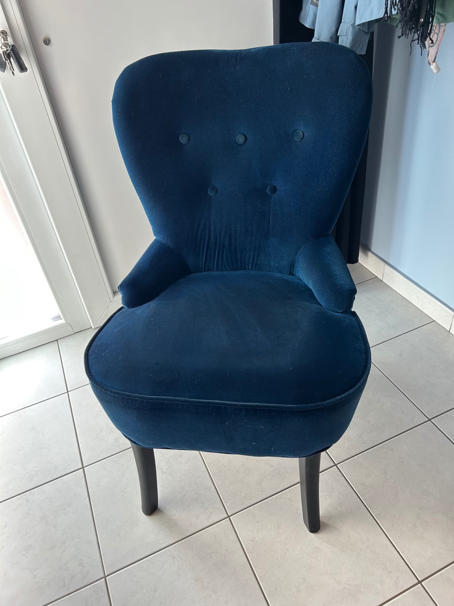 REMSTA fauteuil, Djuparp donker groenblauw