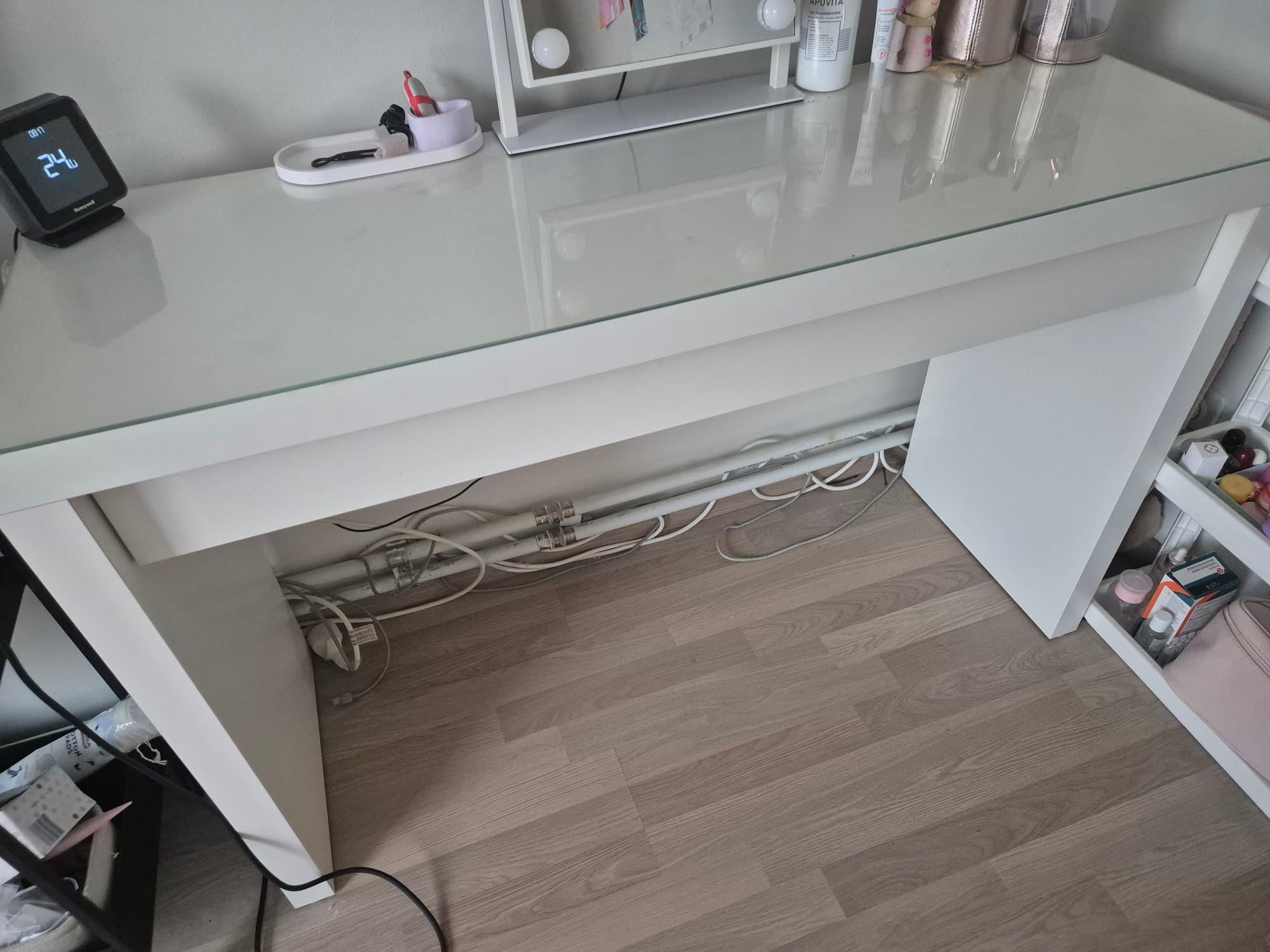 MALM dressing table, white, 120x41 cm