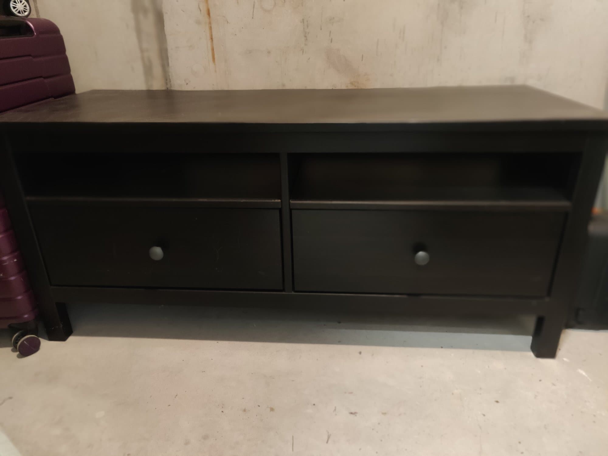 HEMNES BANC TV banc TV, brun noir