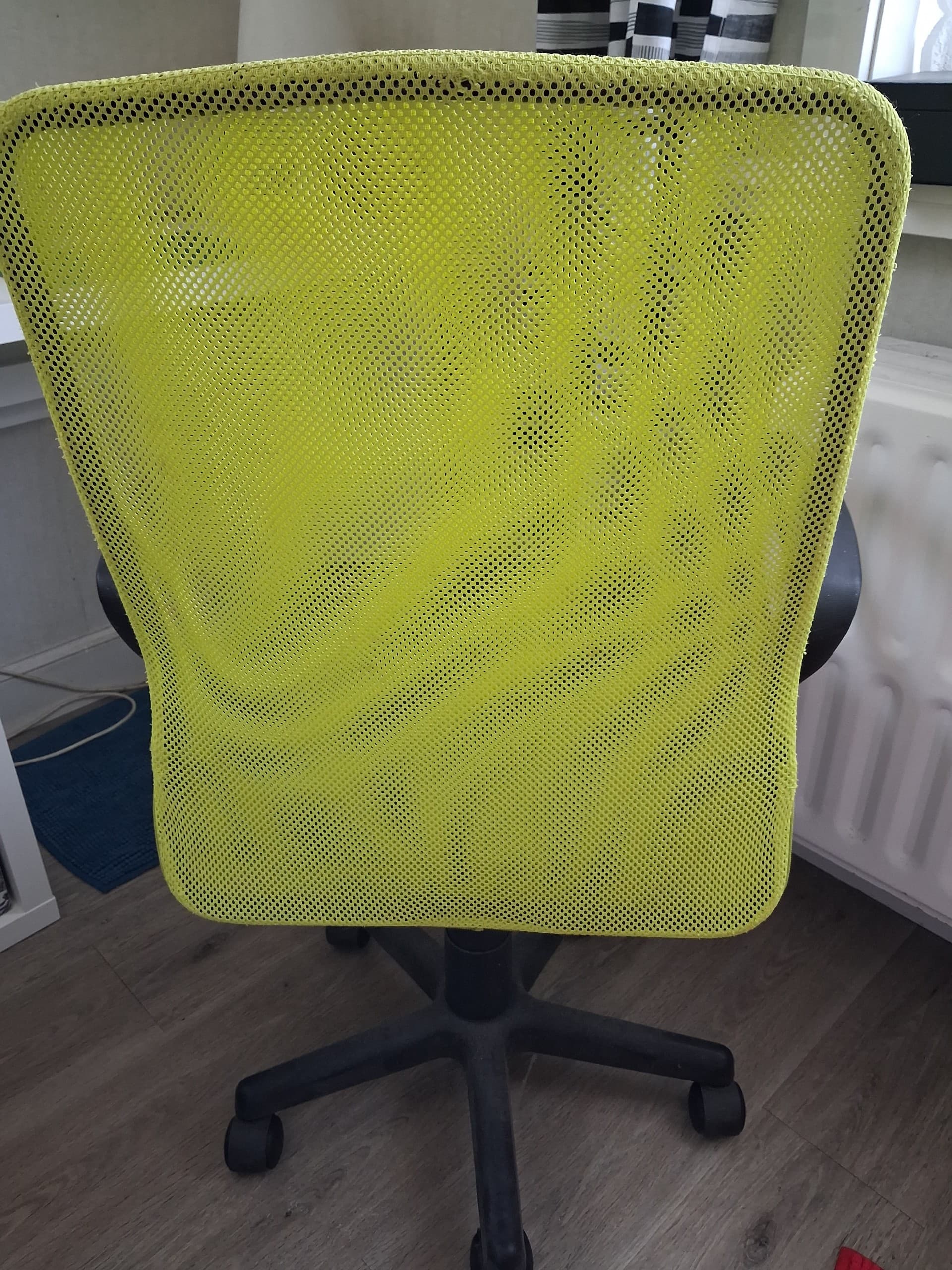 FLINTAN office chair with armrests, black