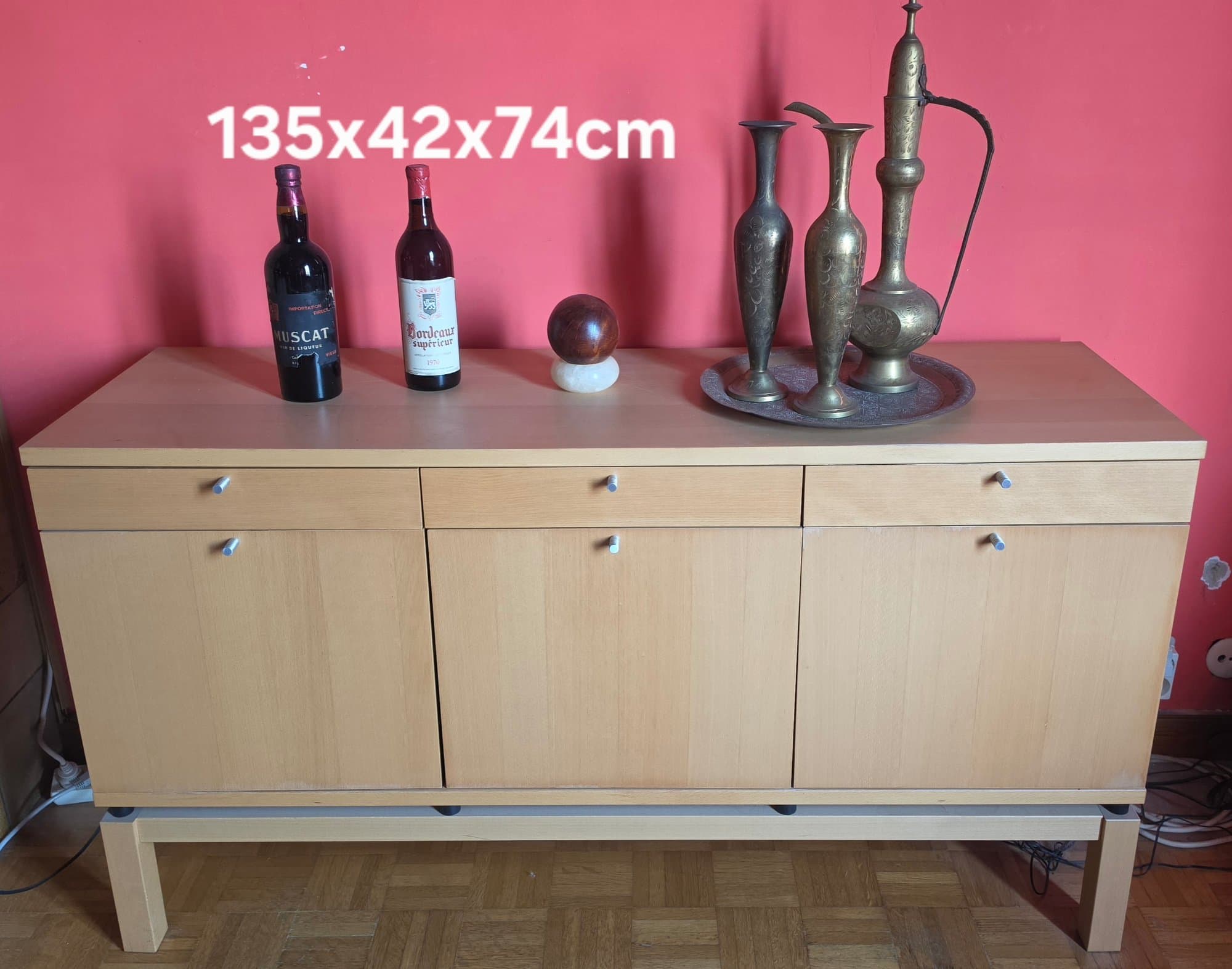 BESTÅ dressoirs combinaison rangement, gris, 120x35x57 cm