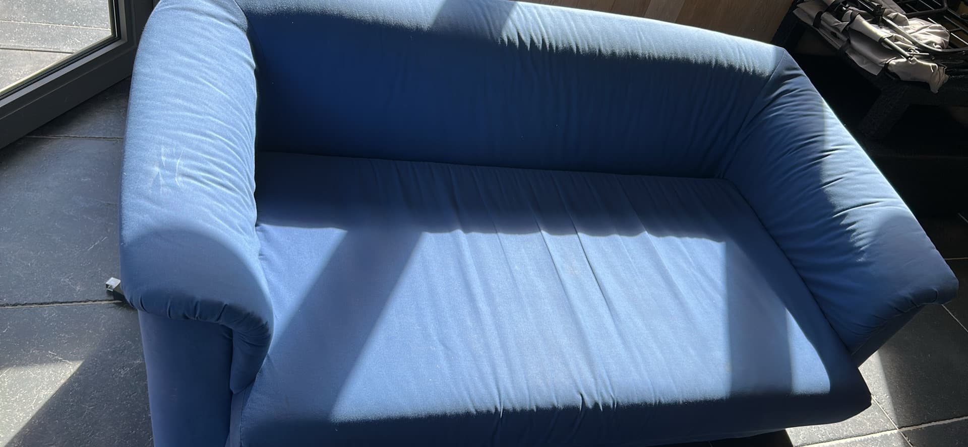 ASKEBY 2-zits slaapbank, blauw