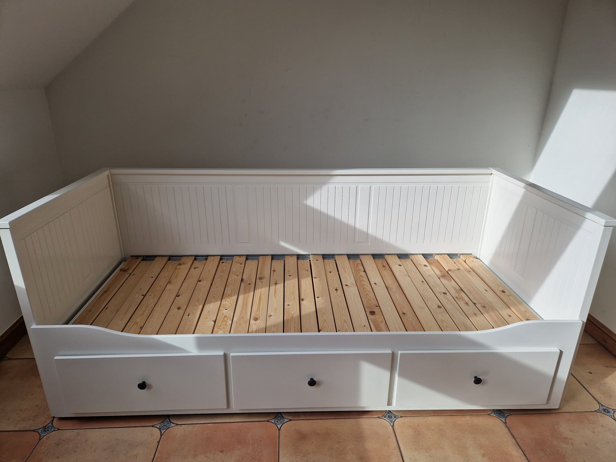 HEMNES day-bed frame with 3 drawers, white, 80x200 cm