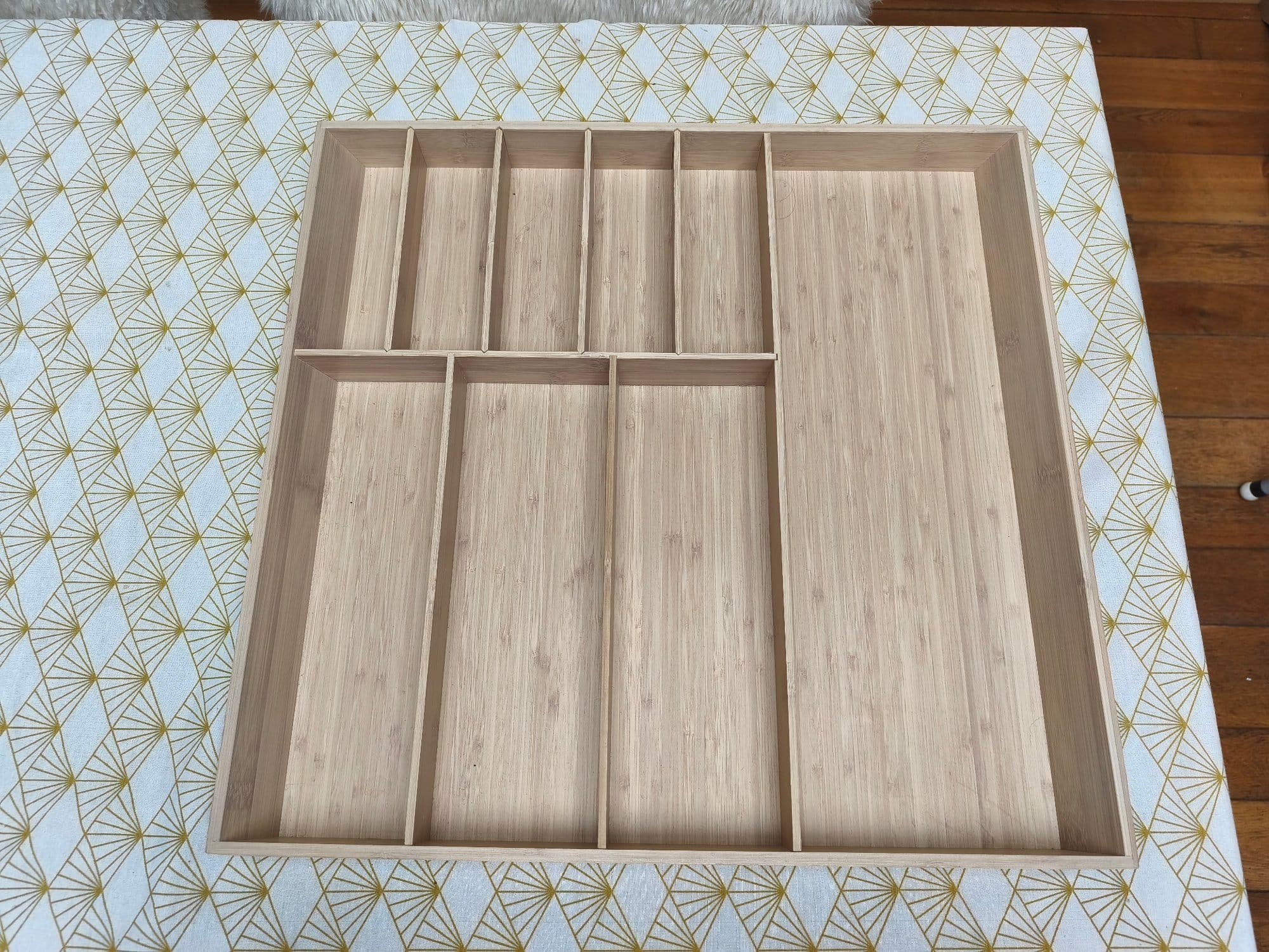 UPPDATERA range-couverts, bambou clair, 52x50 cm