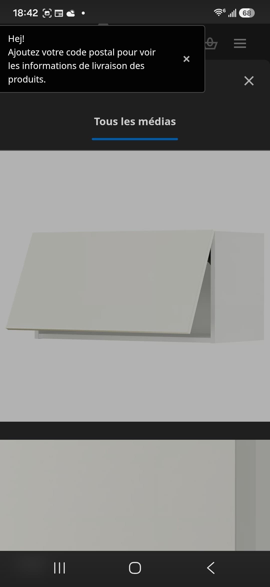 METOD élément mural horizontal, blanc/Kallarp gris-vert foncé brillant, 80x40 cm