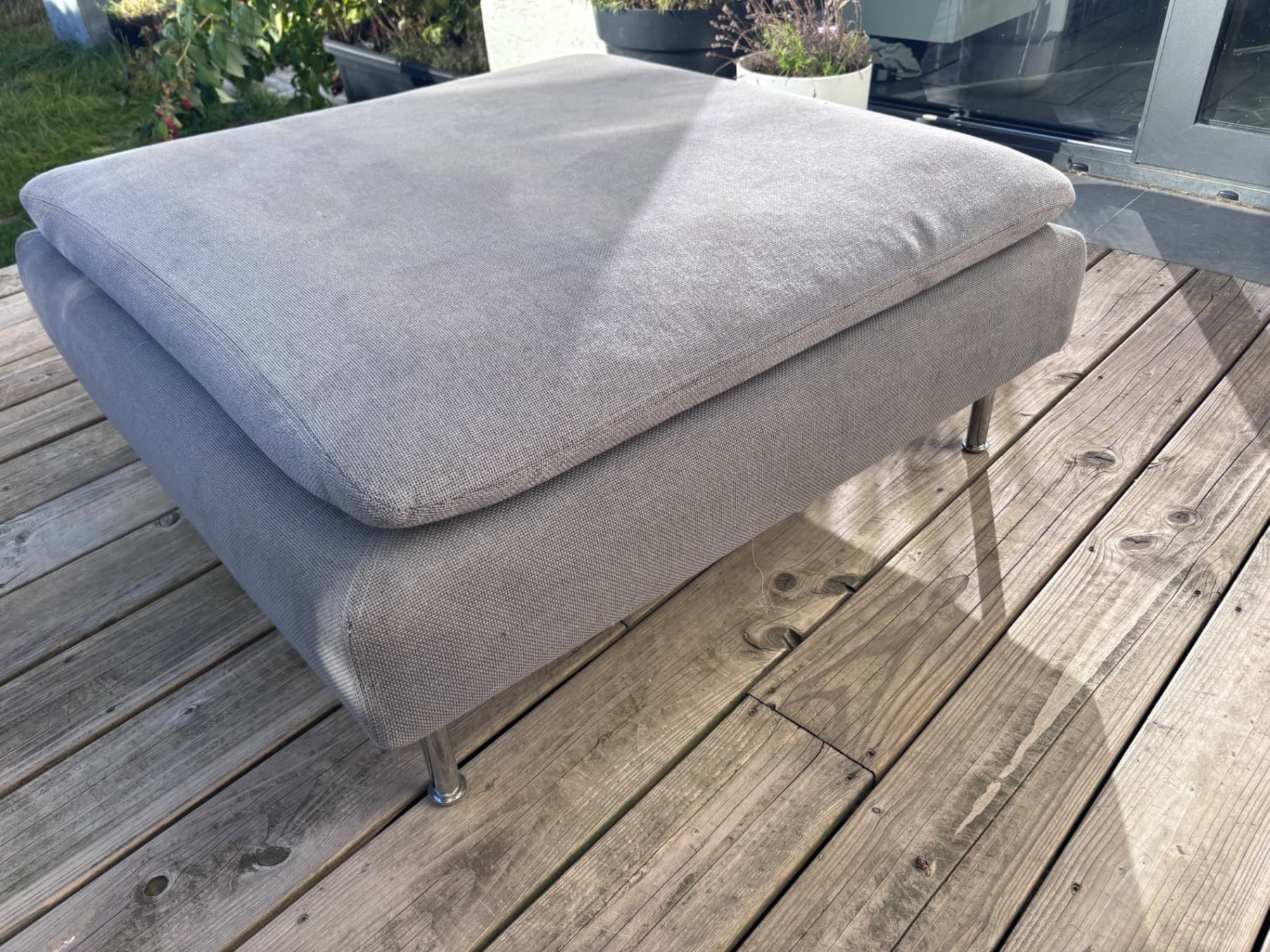 SÖDERHAMN repose-pieds, Fridtuna gris foncé
