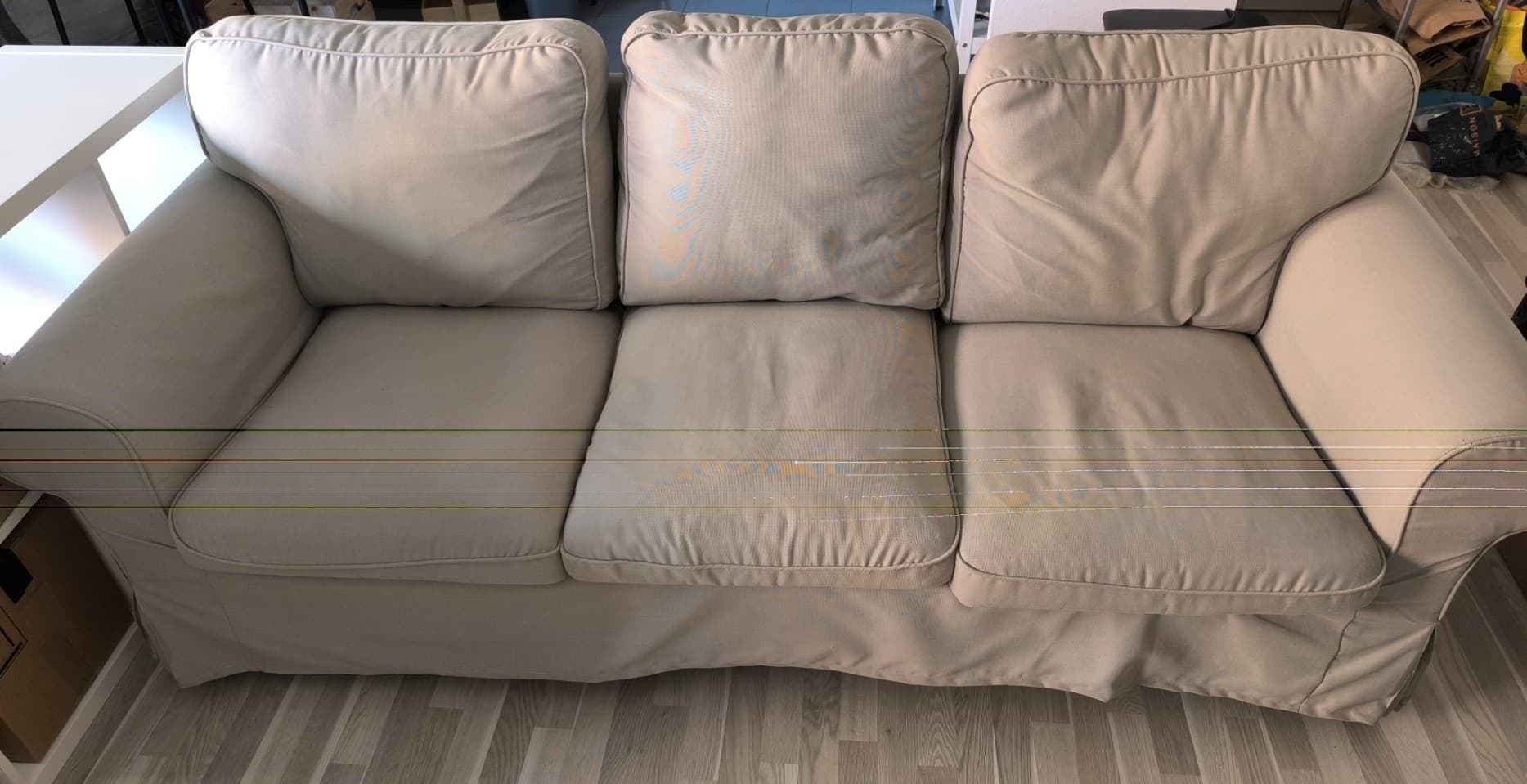 EKTORP 3-zitsbank, Hillared beige