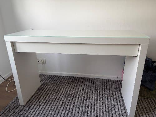 MALM Toilettafel, wit, 120x41 cm