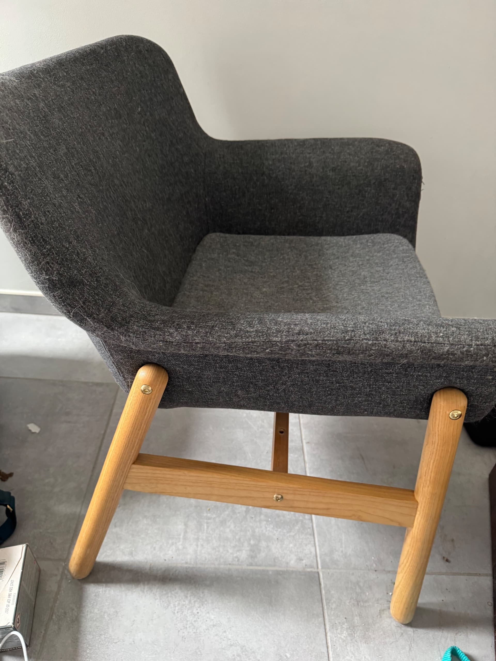 VEDBO Fauteuil, Gunnared gris foncé