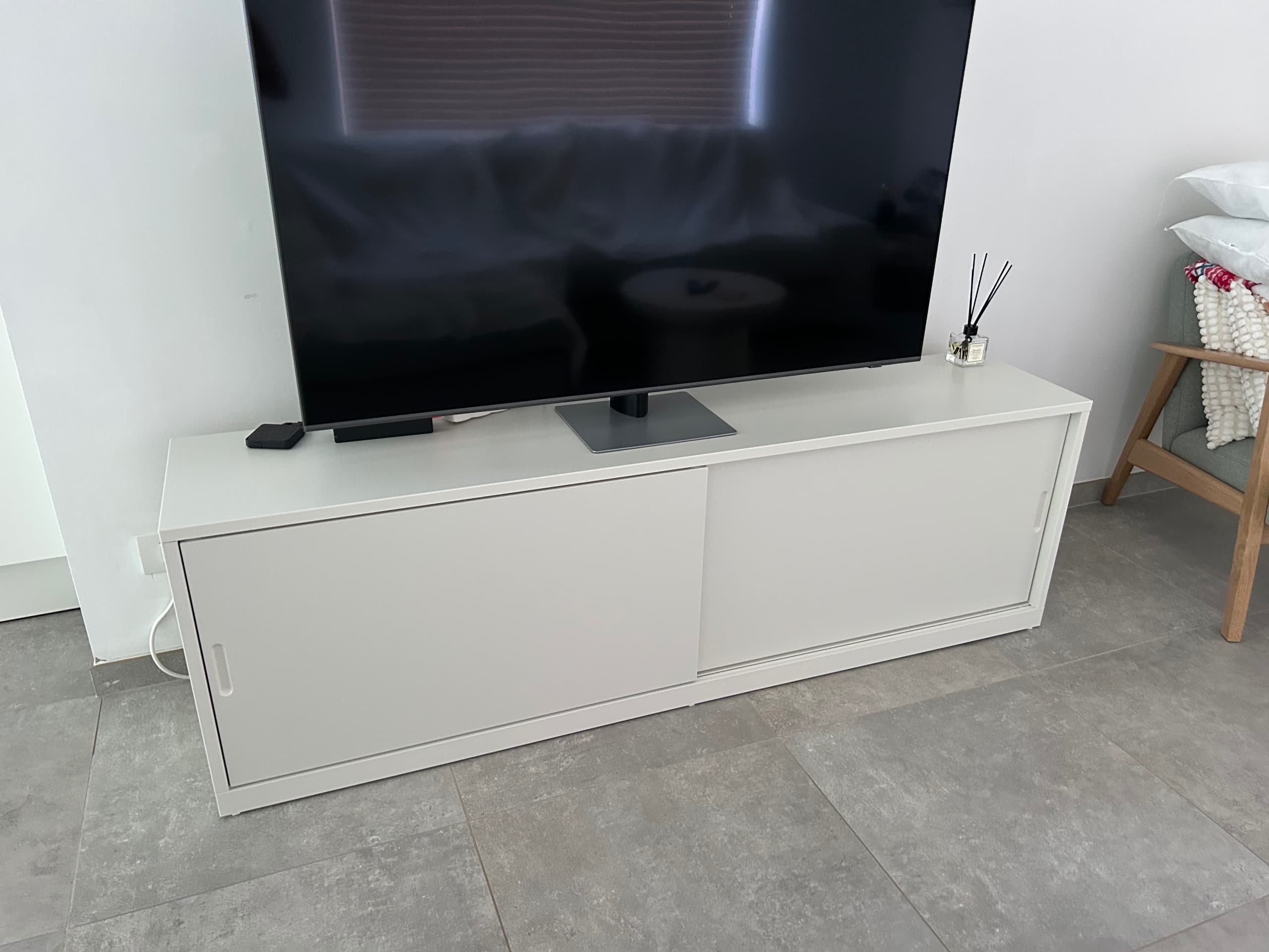 TONSTAD tv-meubel, ecru, 177x37x56 cm