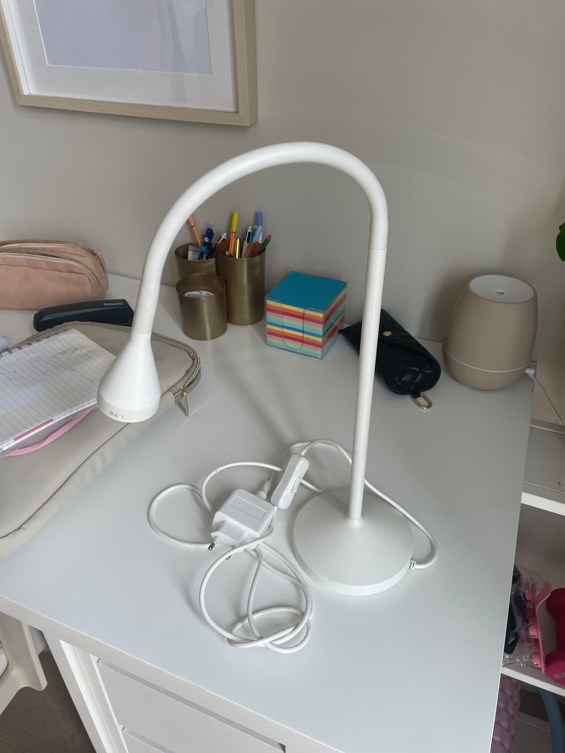 NÄVLINGE Lampe de bureau à LED, blanc