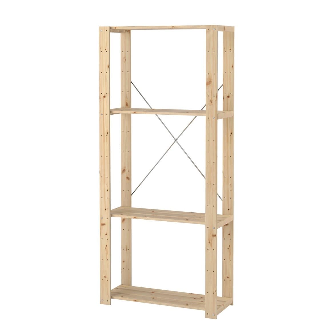 HEJNE Stellingkast, naaldhout, 78x50x171 cm