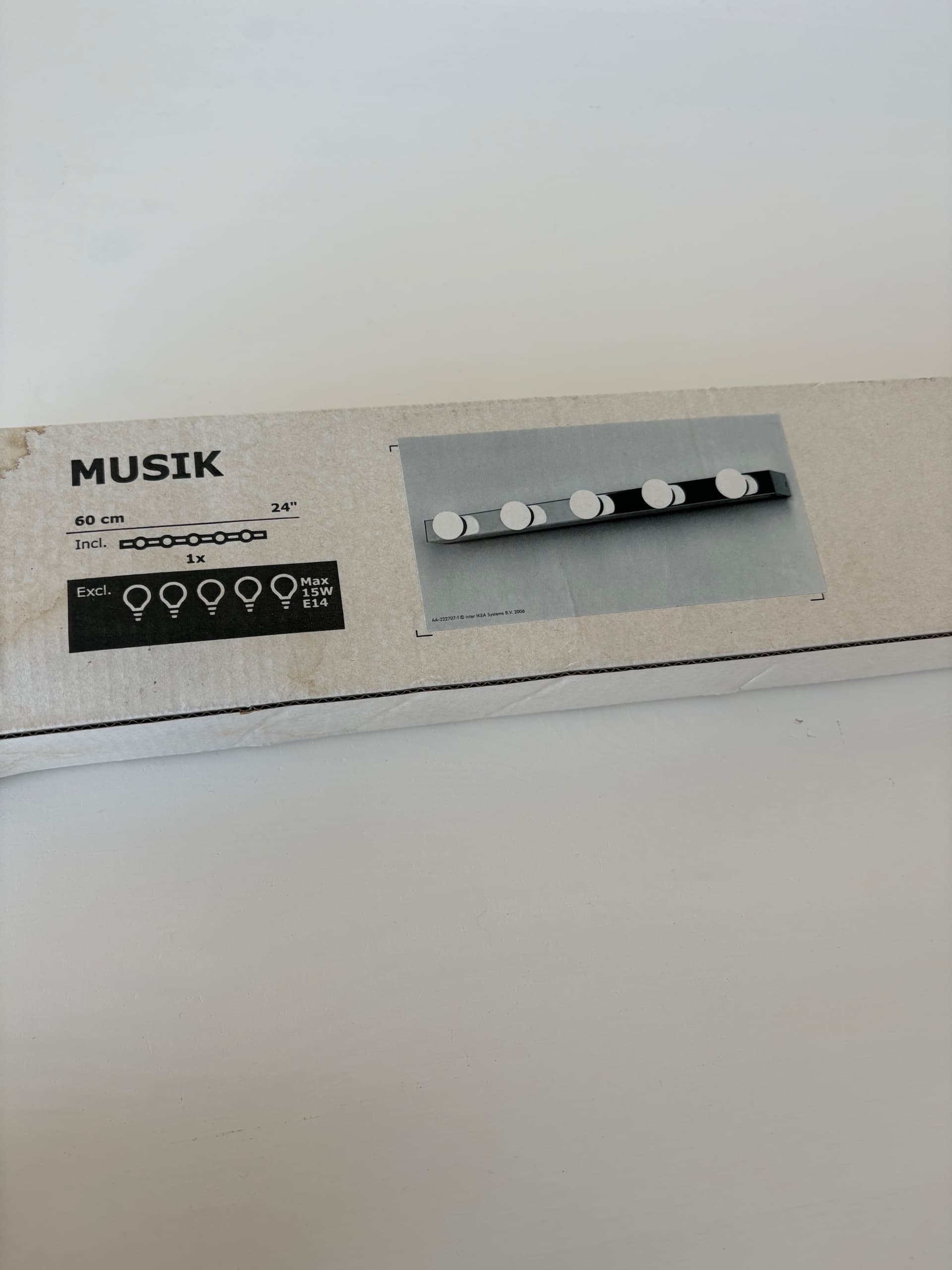 MUSIK Wandlamp, vaste installatie, verchroomd