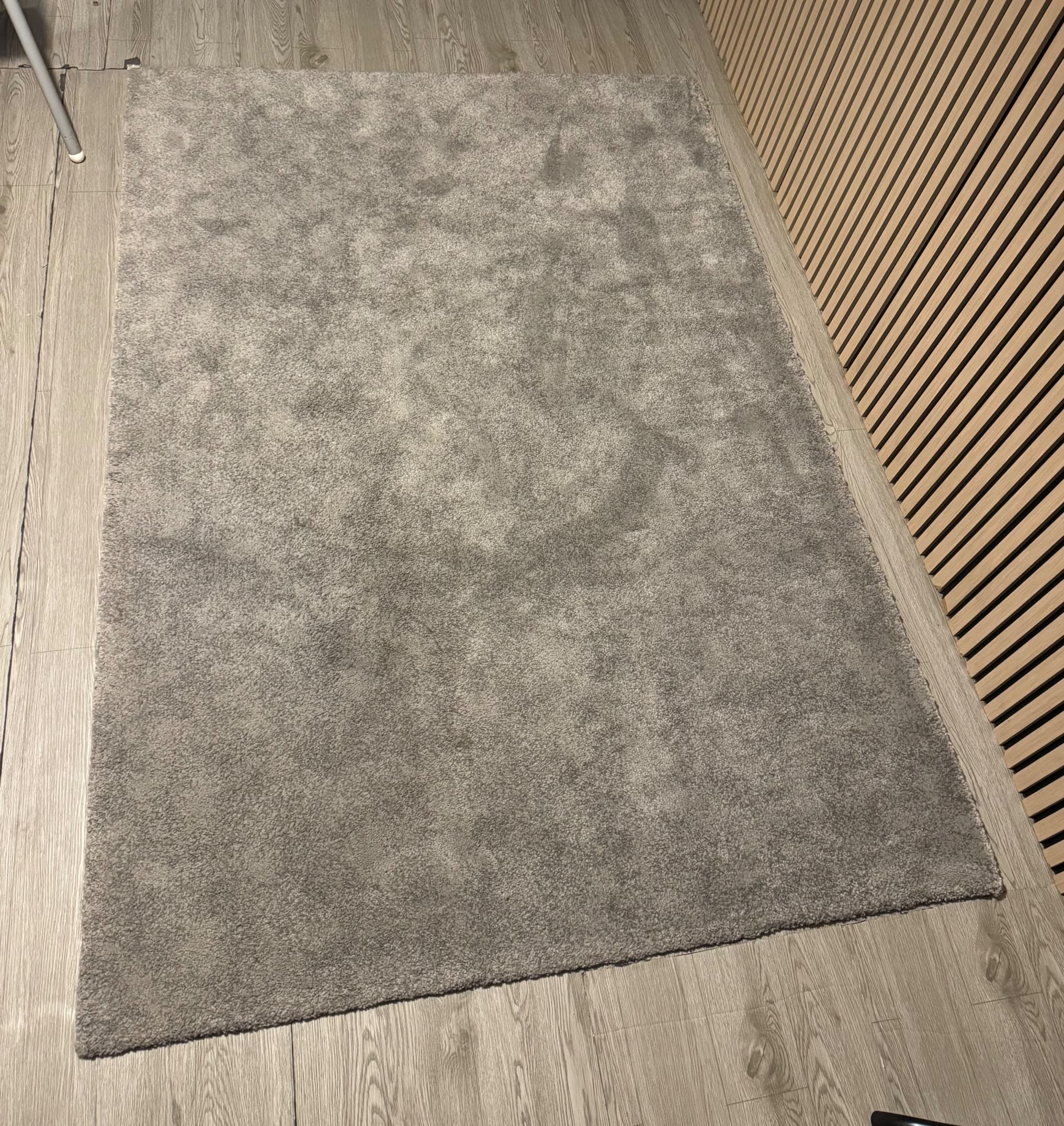 STOENSE Tapis, poils ras, gris moyen, 133x195 cm