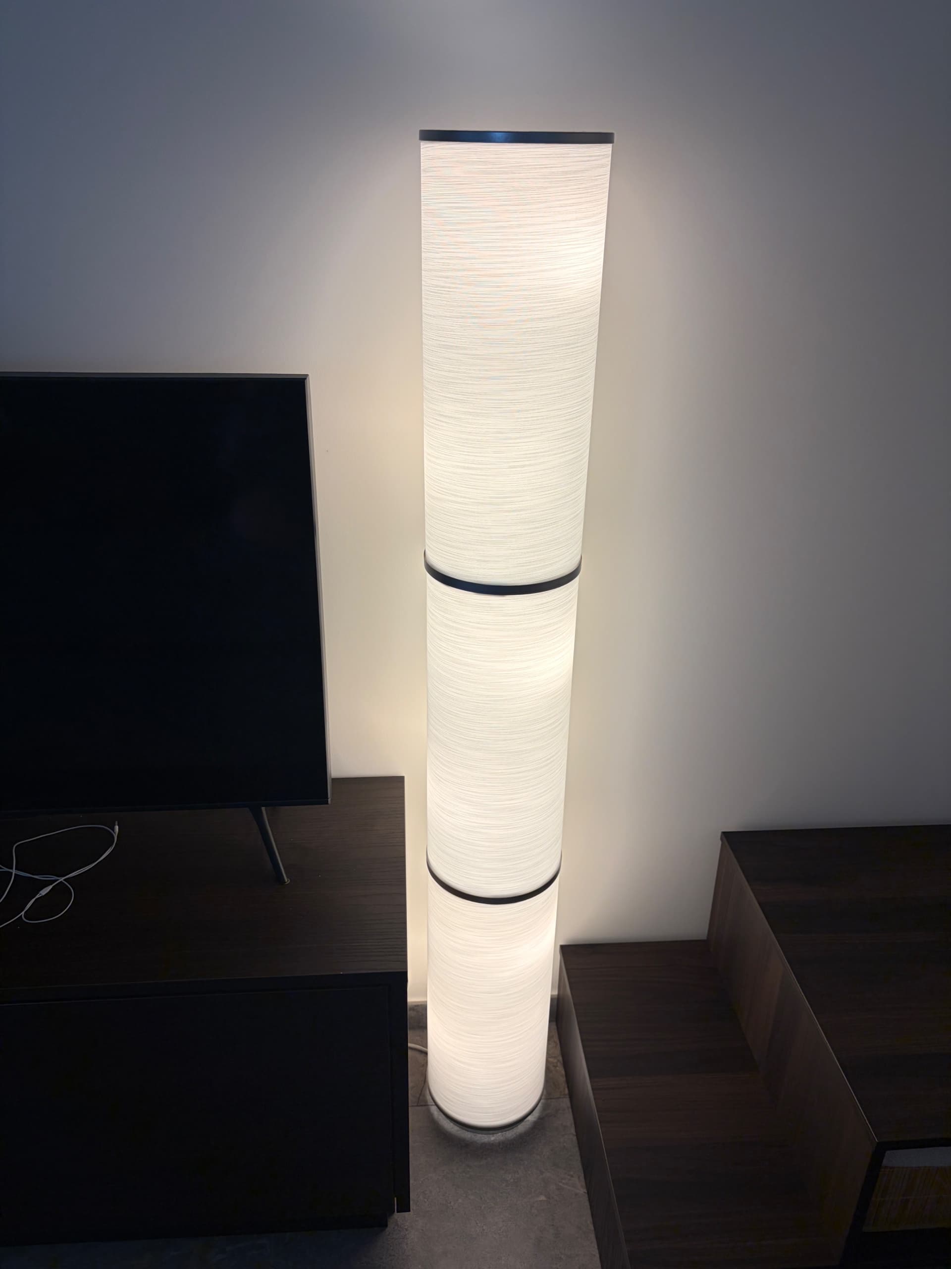 VIDJA Staande lamp, wit, 138 cm