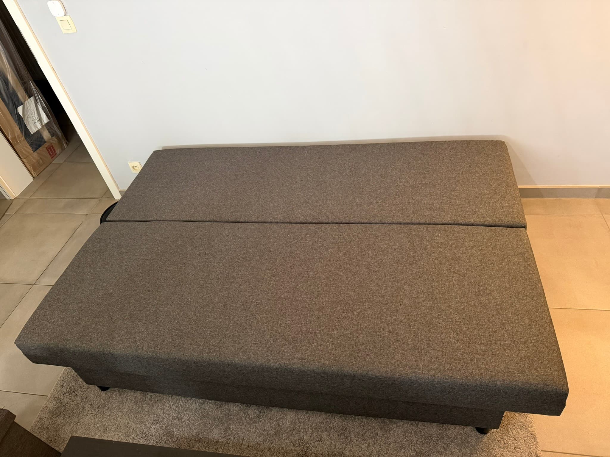 ÄLVDALEN 3-seat sofa-bed, Knisa dark grey